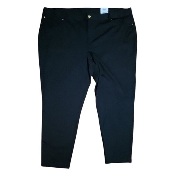 INC International Concepts Pants Womens Plus Size 26W Black Mid Rise Skinny - Picture 1 of 7